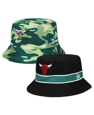 Men's New Era Black Chicago Bulls Reversible Bucket Hat
