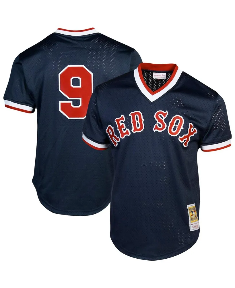 Men's Mitchell & Ness Ted Williams Navy Boston Red Sox Cooperstown Collection Big and Tall Mesh Batting Practice Jersey