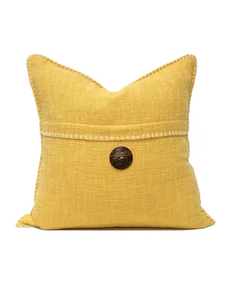 Millihome Wendy Button Whip Stitch Decorative Pillow, 20" x 20"