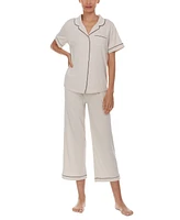 Flora by Nikrooz Women's Annie Notch Top and Capri Pajama Set