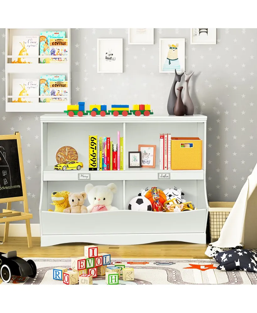 Kids Storage Unit Bookshelf Bookcase Toy Organizer Bookshelf