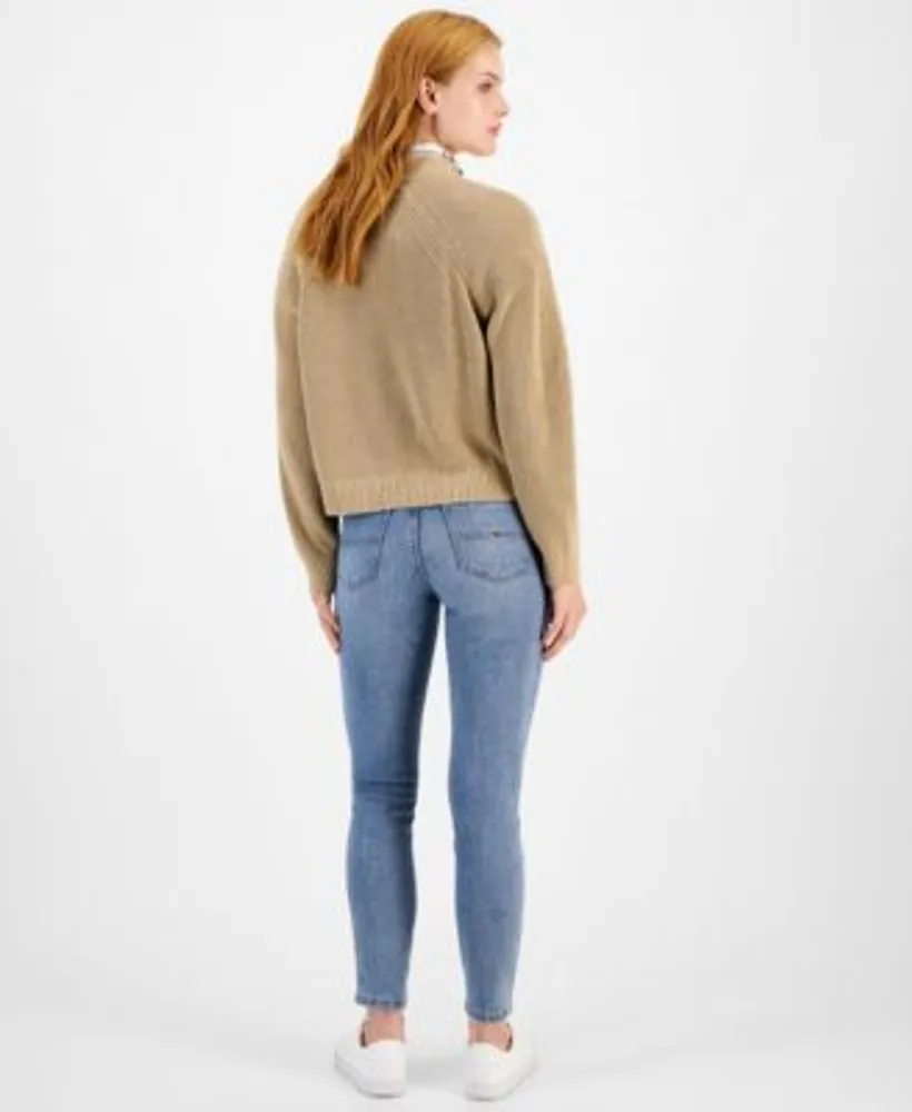Tommy Jeans Womens Raglan Sleeve Cardigan Short Sleeve Shirt Skinny Jeans