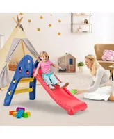 Costway 2 Step Children Folding Slide Plastic Fun Toy Up-down Suitable for Kids