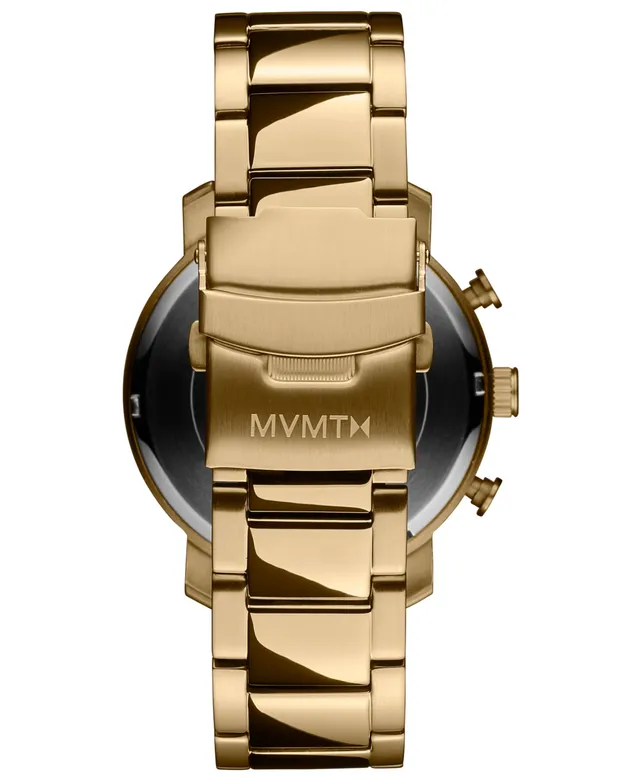 Mvmt Men\'s Chronograph Gold-tone Stainless Steel Bracelet Watch 45mm |  MainPlace Mall