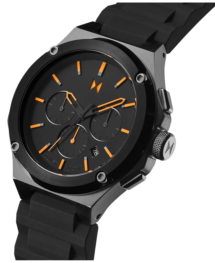 Mvmt Men's Raptor Black Silicone Strap Watch 46mm