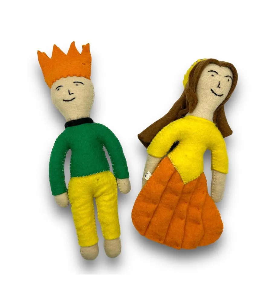 Prince and Princess Felt Dog Toys