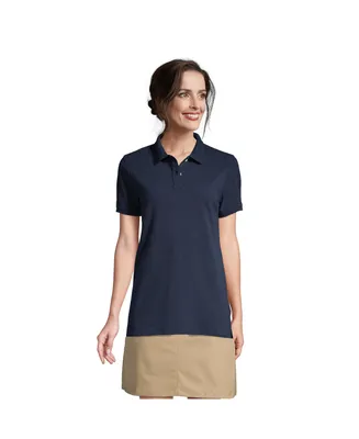 Lands' End Women's School Uniform Tall Short Sleeve Mesh Polo Shirt