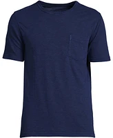 Lands' End Men's Short Sleeve Garment Dye Slub Pocket Tee