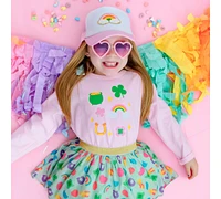 Child Girl Rainbow Patch Hat