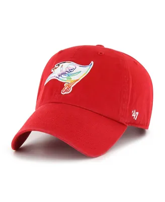Men's '47 Brand Red Tampa Bay Buccaneers Pride Clean Up Adjustable Hat