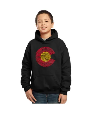 Big Boy's Word Art Hooded Sweatshirt - Colorado