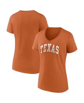 Women's Fanatics Texas Orange Longhorns Basic Arch V-Neck T-shirt