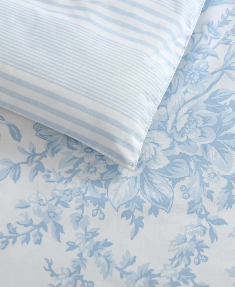 Laura Ashley Bedford Cotton Reversible Piece Comforter Set