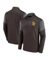 Men's Fanatics Brown San Diego Padres Logo Quarter-Zip Top