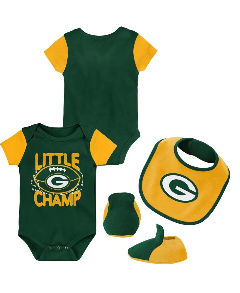 Infant Green/Gold Oakland Athletics Double 2-Pack Bodysuit Set
