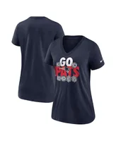 Women's Nike Navy New England Patriots Hometown Collection Tri-Blend V-Neck T-shirt