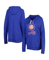 Women's Touch Royal Chicago Cubs Pre-Game Raglan Pullover Hoodie