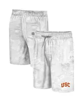 Men's Colosseum White Usc Trojans Realtree Aspect Ohana Swim Shorts