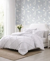 Laura Ashley Norah Solid Microfiber Piece Comforter Set