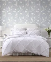 Laura Ashley Norah Solid Microfiber Piece Comforter Set