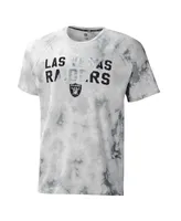 Men's Msx by Michael Strahan Gray Las Vegas Raiders Resolution Tie-Dye Raglan T-shirt