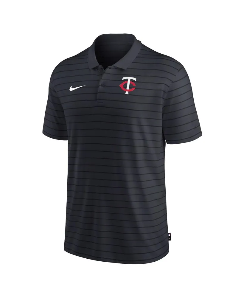 Men's Nike Minnesota Twins Navy Authentic Collection Victory Striped Performance Polo Shirt