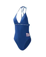 Women's G-iii 4Her by Carl Banks Royal New York Giants Full Count One-Piece Swimsuit