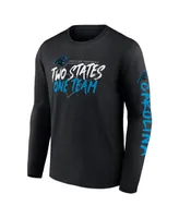 Men's Fanatics Black Carolina Panthers Hometown Collection Sweep Long Sleeve T-shirt