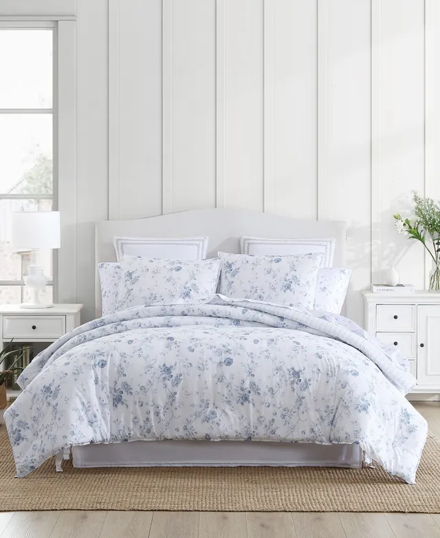 Laura Ashley Bramble Floral Cotton Reversible Comforter Mini Set