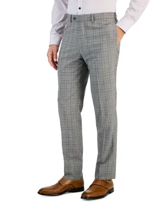 Tallia Men's Slim-Fit Plaid Wool Suit Separate Pants