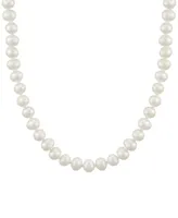 Children's Cultured Freshwater Oval Pearl (4-1/2mm) 13" Collar Necklace