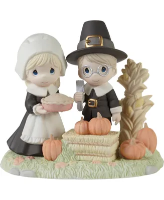 Precious Moments Limited Edition Gather Together with Grateful Hearts Bisque Porcelain Figurine