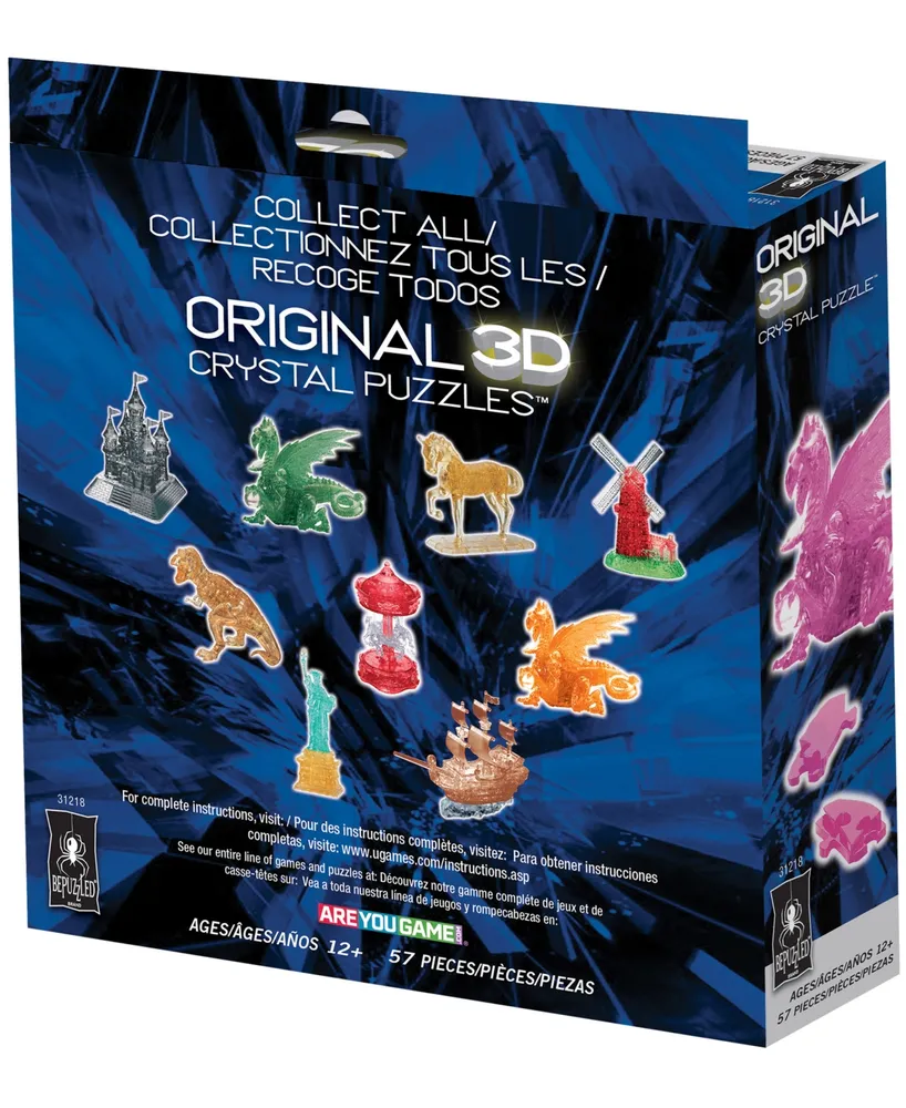 Bepuzzled 3D Crystal Puzzle Dragon, 57 Pieces