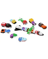 Popular Playthings Micro Mix or Match Vehicles Set, 27 Pieces