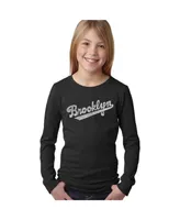 La Pop Art Girls Word Long Sleeve T-Shirt - Brooklyn Neighborhoods