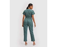 Women's Cropped Wrap Jumpsuit