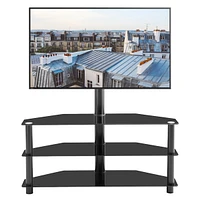 Streamdale Furniture Multi-Function Tv Stand Height Adjustable Bracket Swivel 3-Tier
