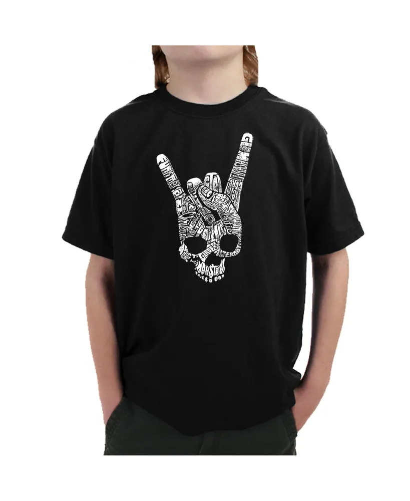 Big Boy's Word Art T-shirt - Heavy Metal Genres