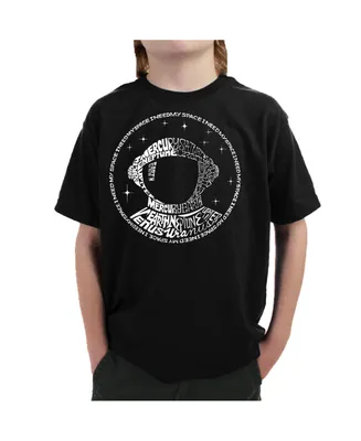 Big Boy's Word Art T-shirt - I Need My Space Astronaut