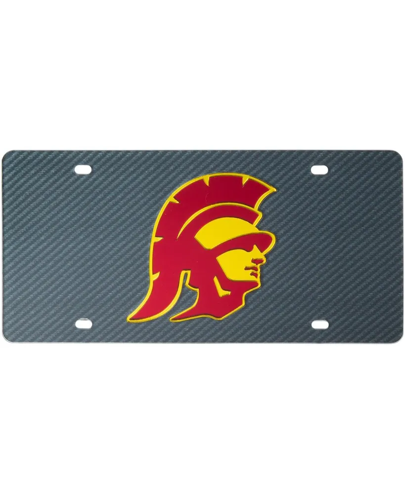 Usc Trojans Carbon Fiber License Plate