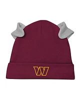 Newborn and Infant Boys Girls White, Burgundy Washington Commanders Dream Team Onesie Pants Hat Set