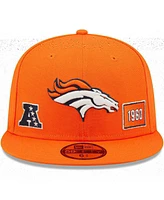 Men's New Era Orange Denver Broncos Identity 59FIFTY Fitted Hat