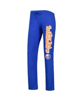 Women's Concepts Sport Heather Orange, Heather Royal New York Islanders Meter Muscle Tank Top and Pants Sleep Set