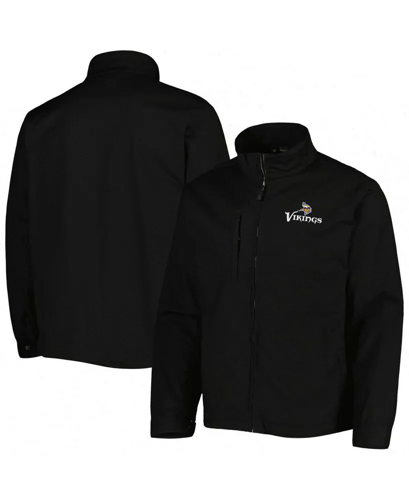 Men's Dunbrooke Black Minnesota Vikings Journey Workwear Tri-Blend Full-Zip Jacket