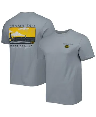 Men's Gray Grambling Tigers Campus Scenery Comfort Color T-shirt