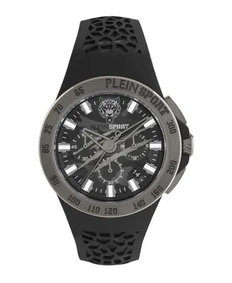 Plein Sport Men's Thunderstorm Chrono Silicone Strap Watch 43mm