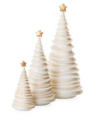 6-13.5" H 3 Piece Set Frosting Trees