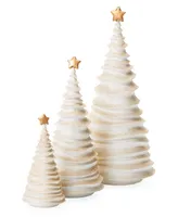 6-13.5" H 3 Piece Set Frosting Trees