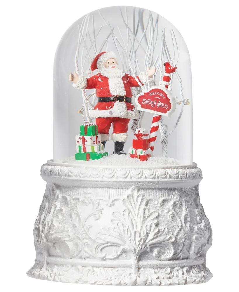 6.2" H Musical Light Emitting Diode (Led) Santa Tall Dome