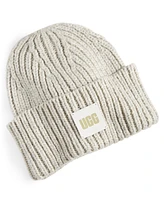 Ugg Women's Chunky Rib-Knit Logo-Patch Beanie